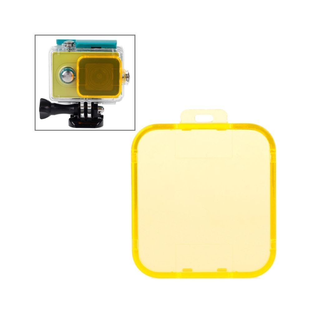 Wewoo - Filtre jaune pour l'Appareil photo de sport de Xiaomi Logement de de plongée de Snap-on - Caméras Sportives
