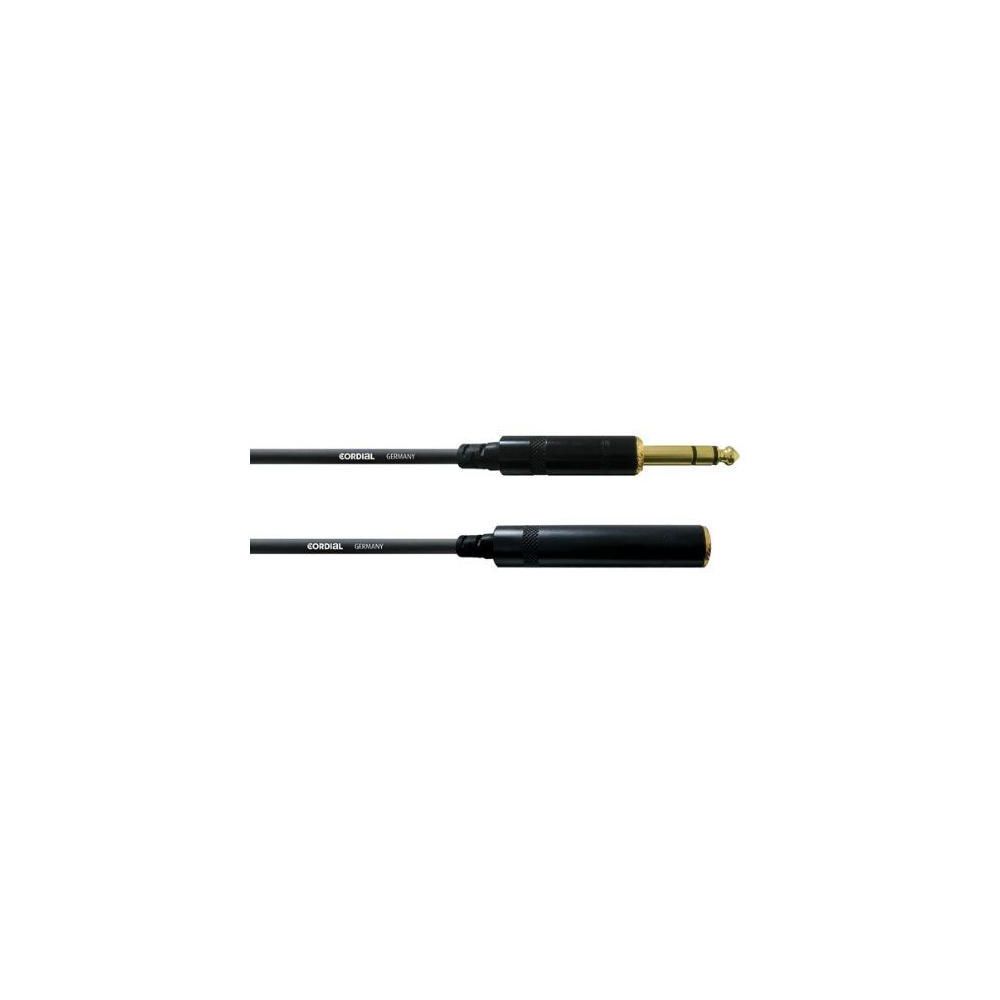 Cordial - Cordial CFM 10 VK Câble Jack 6.3mm Stereo / Jack femelle 6.3mm Stereo - 10m - Accessoires instruments à cordes