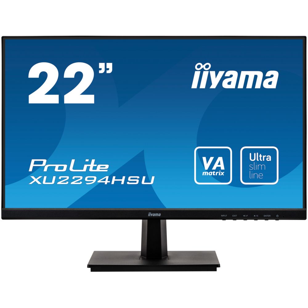 Iiyama - IIYAMA 21,5' ULTRA MINCE, dalle VA, 1920x1080, 250cd/m2, haut-parleurs, DisplayPort, HDMI, VGA, 4ms, USB 2x2.0 - Moniteur PC