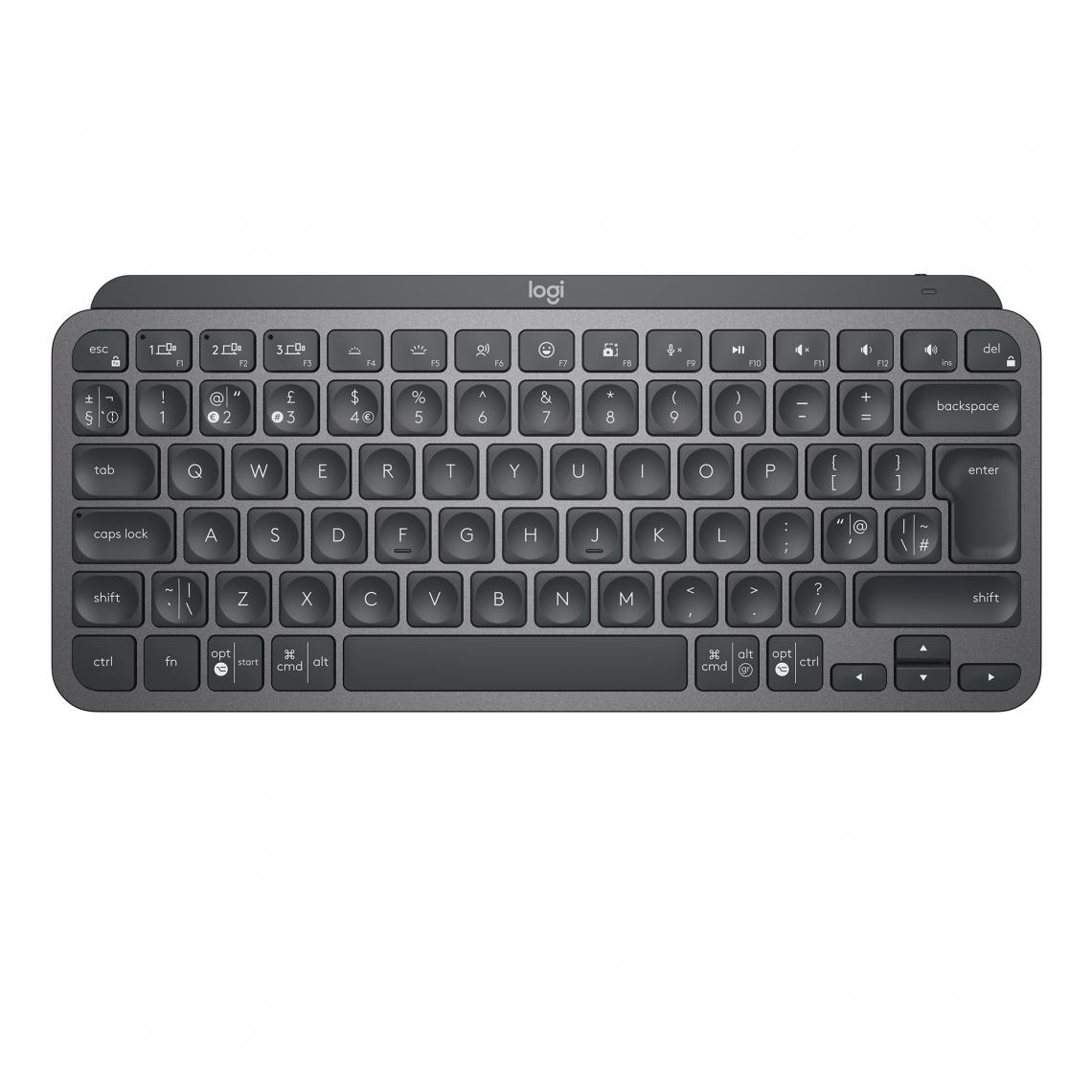 Logitech - Logitech MX Keys Mini Minimalist Wireless Illuminated Keyboard clavier RF sans fil + Bluetooth QWERTY Anglais Graphite - Clavier