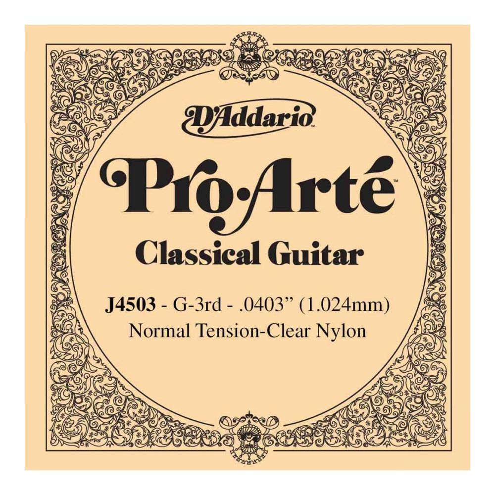 D'Addario - Corde au détail guitare classique D'Addario Pro-Arte Sol réassort du jeu EJ45 - J4503 - Accessoires instruments à cordes