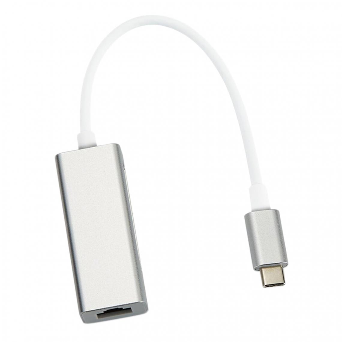 marque generique - Adaptateur De Concentrateur RJ45 De Réseau Local Ethernet USB 3.1 Type C à 1000 Mbits / S Gigabit Ethernet - Hub
