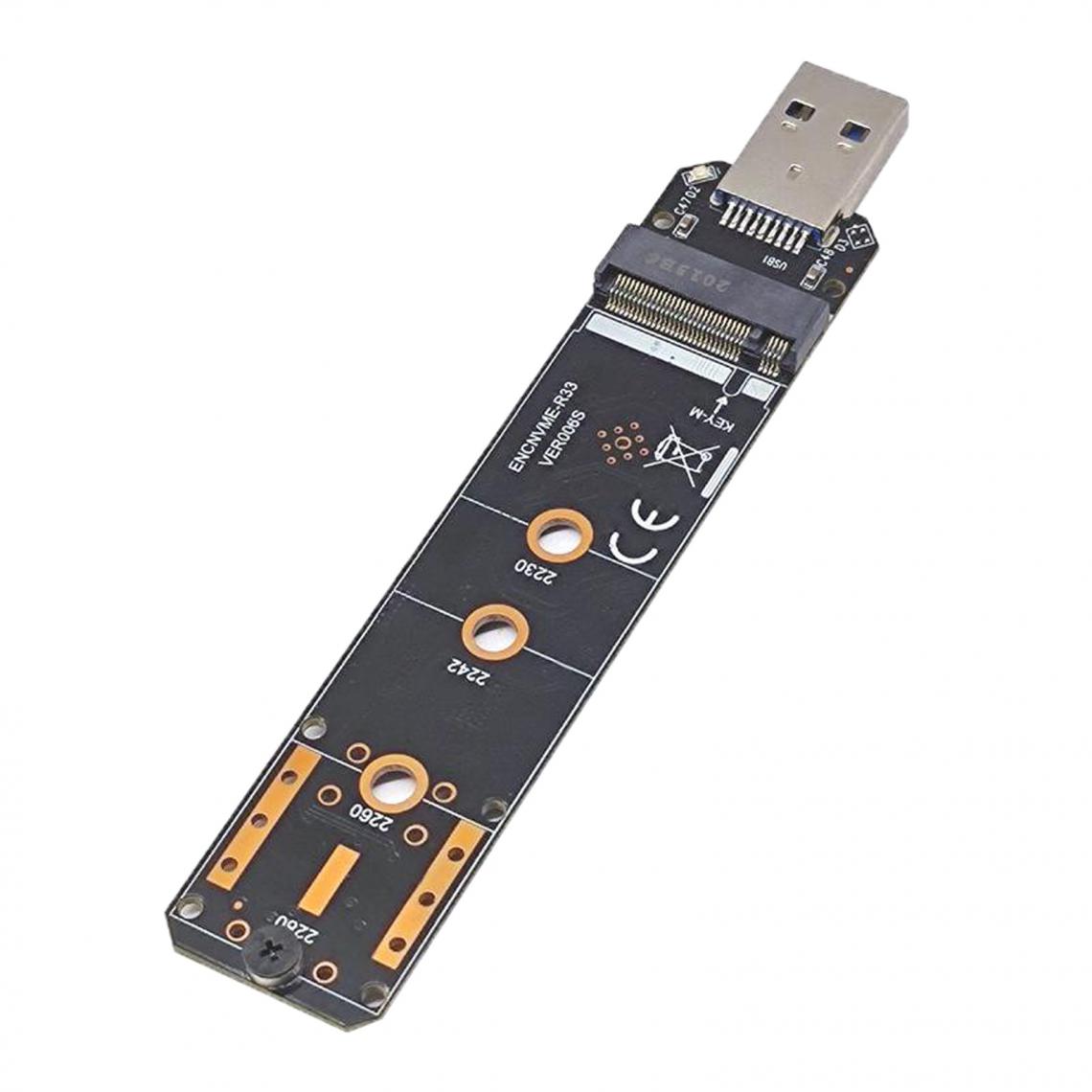 marque generique - Portable 10Gbps USB 3.1 Convertisseur Carte pour NVME SATA Double M.2 Accessoires - Hub