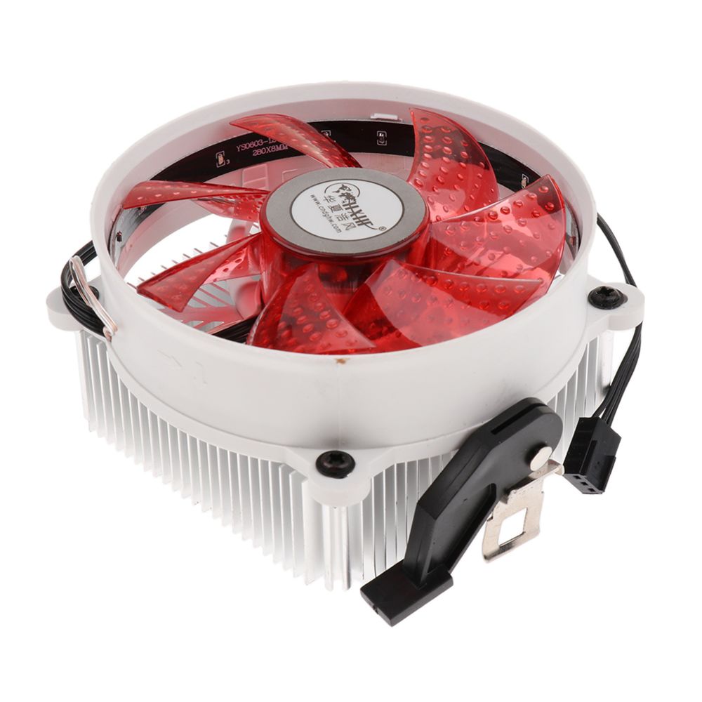 marque generique - en aluminium 2000 tr / min ordinateur cpu refroidisseur 9 cm radiateur ventilateur pour amd rouge - Grille ventilateur PC