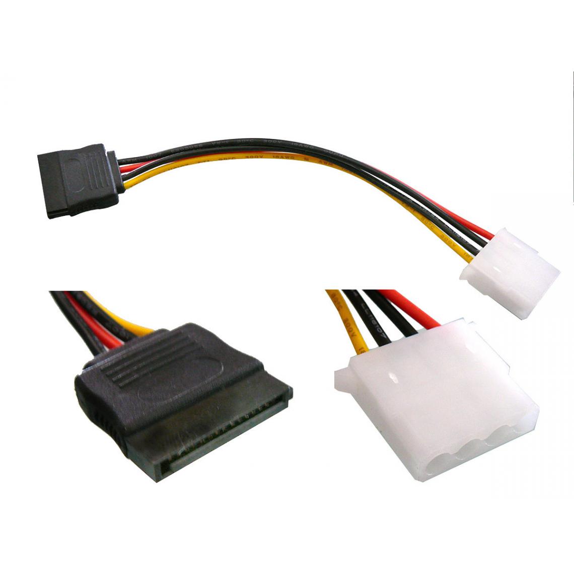 Kalea-Informatique - Cordon Adaptateur Molex Femelle - SATA Femelle Pour connecteur d'alimentation de périphérique SATA Pour connecteur d'alimentation de périphérique SATA - Accessoires SSD