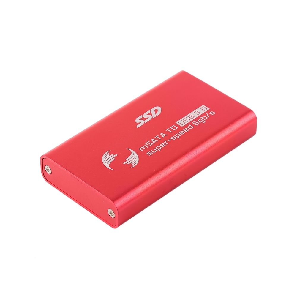 Wewoo - Disque dur Externe SSD SSD 480GB Boîtier de mobile à interface super rapide pour mSATA à USB 3.0 480 Go, 480 Go (Rouge) - Disque Dur externe