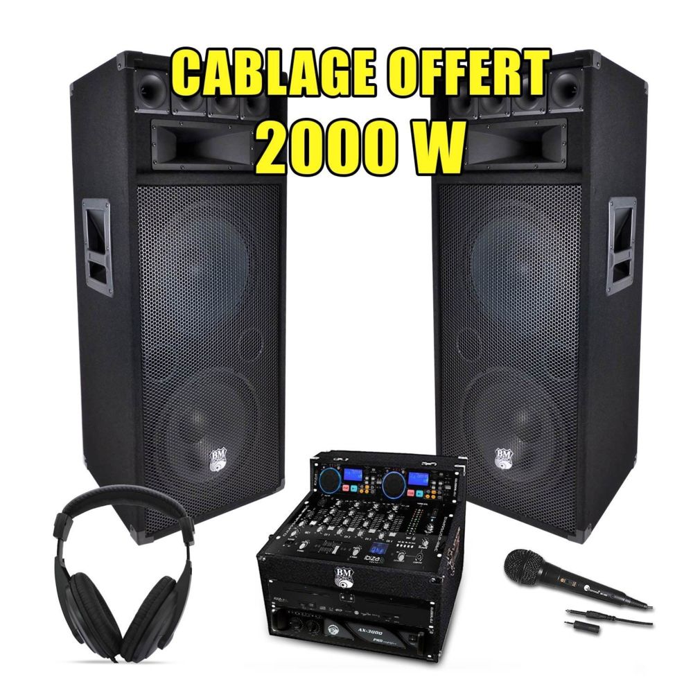 My Deejay - PACK SONO DJ Complet 2000W Ampli Lecteur CD IBIZA - Packs DJ