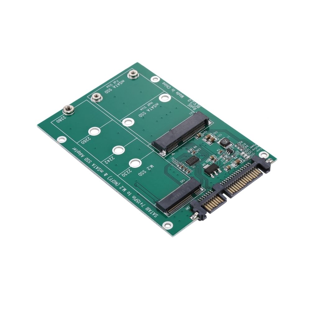 Wewoo - M.2 NGFF & mSATA SSD à SATA III 7 + 15 broches Adaptateur Convertisseur - Accessoires Carte Graphique