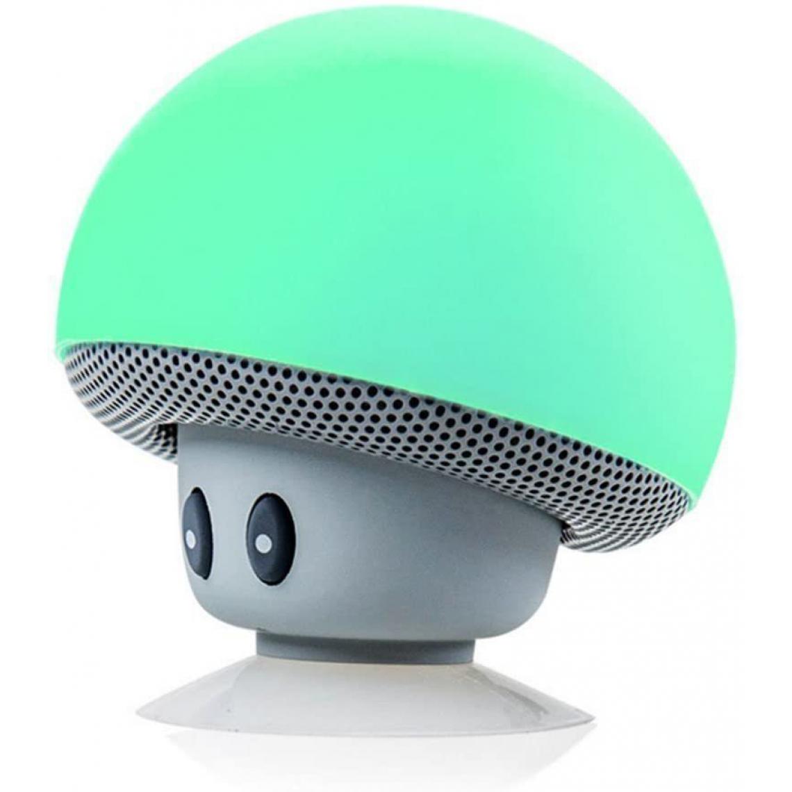 Chrono - Mini Mushroom Portable sans Fil Bluetooth V2.1 Haut-Parleur et Support de téléphone Portable avec Ventouse Compatible avec iPad, iPhone, téléphones Android, Ordinateur Portable(Turquoise) - Enceintes Hifi