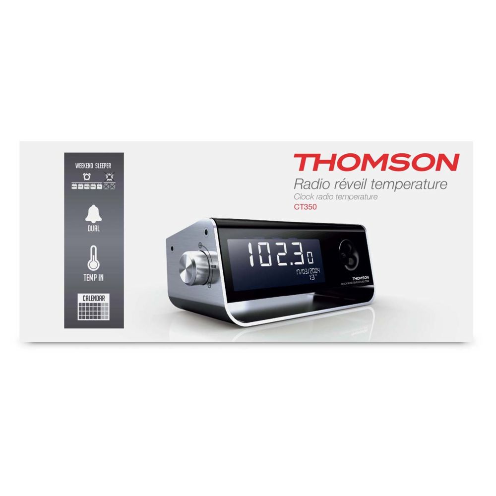 Thomson - Radio réveil avec température intérieure Thomson - Radio