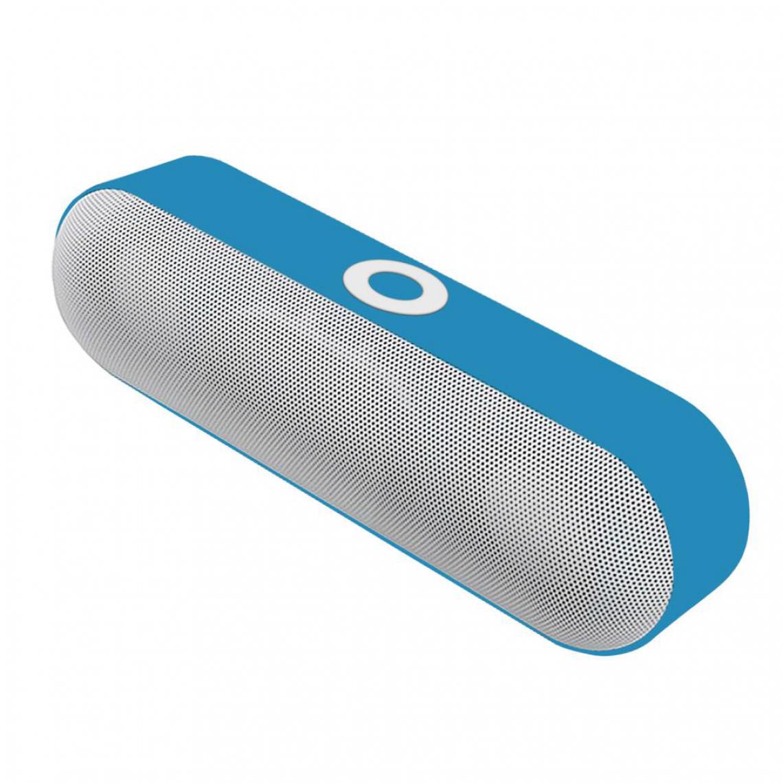 marque generique - Haut-parleur Bluetooth Portable Sans Fil Stéréo Lecteur De Musique FM Subwoofer Bleu - Barre de son
