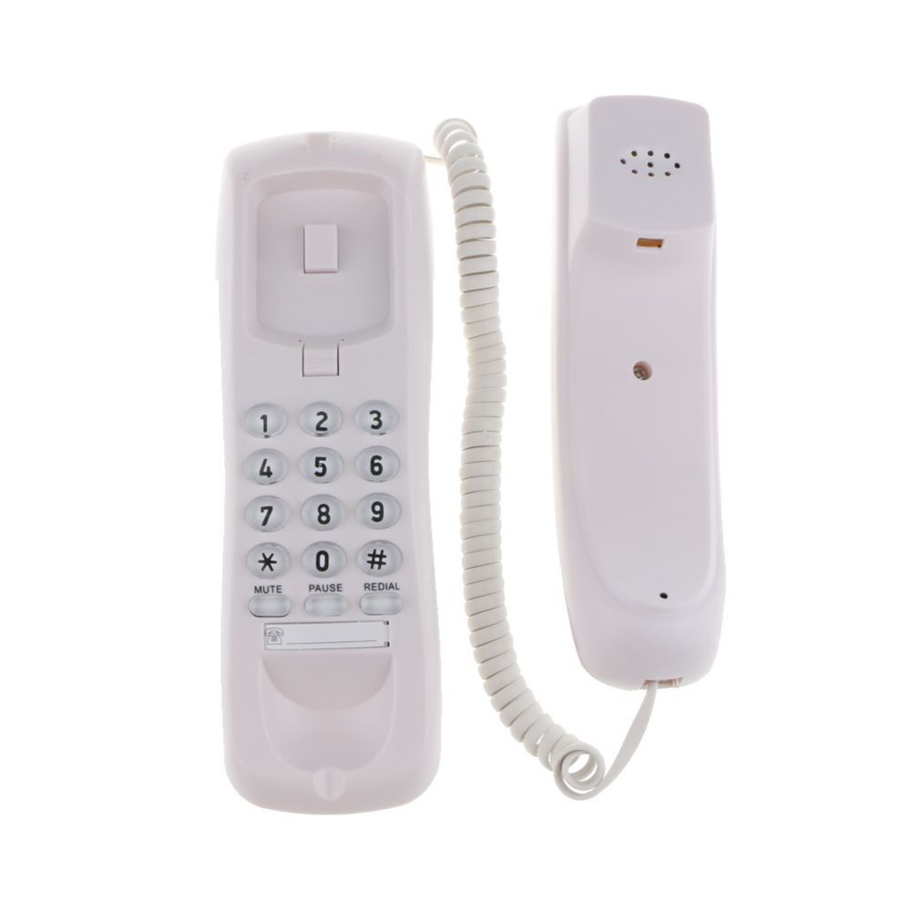 marque generique - Anglais Mini téléphone filaire Accueil Wall Line Téléphone Night Light Redial White - Modem / Routeur / Points d'accès