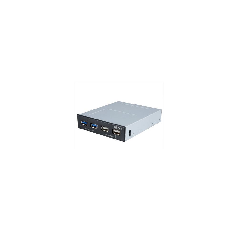 Akasa - Hub USB en façade 3,5'' 2x USB 3.0/2x USB 2.0 - Lecteur carte mémoire