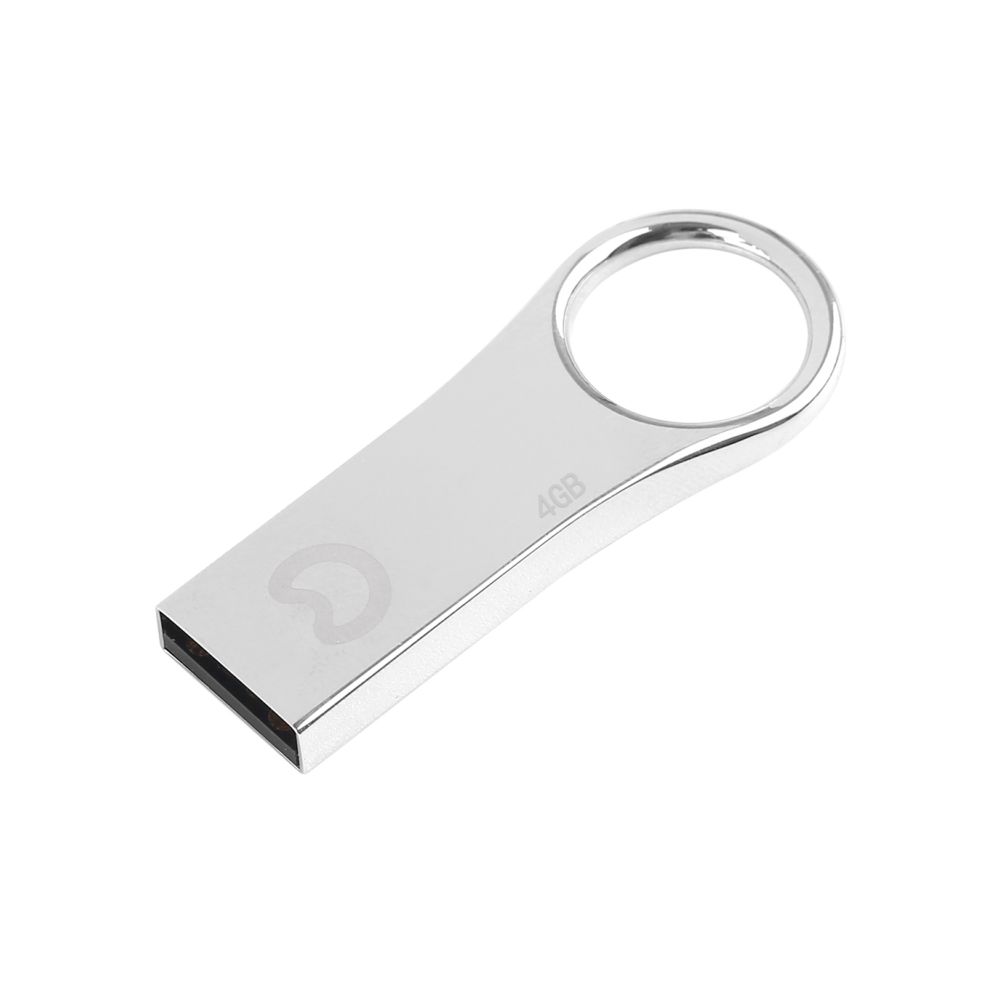 Wewoo - Clé USB 4 Go USB 2.0 étanche à l'eau en forme de bague métal antichoc U Disk Memory Card Silver - Clés USB