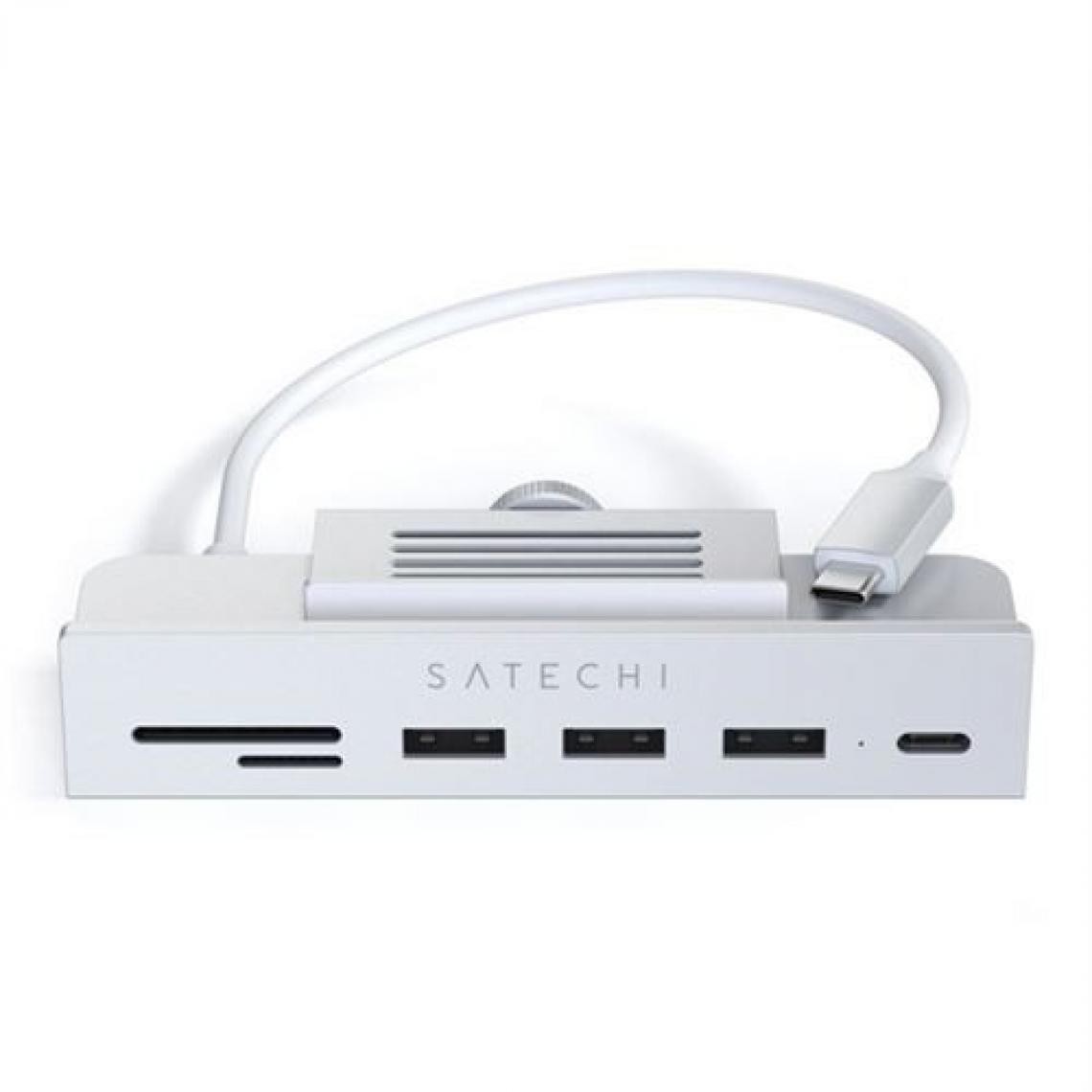 Satechi - HUB USB Type C 6 en 1 Satechi ST UCICHS Clamp pour iMac 24 2021 Argent - Hub