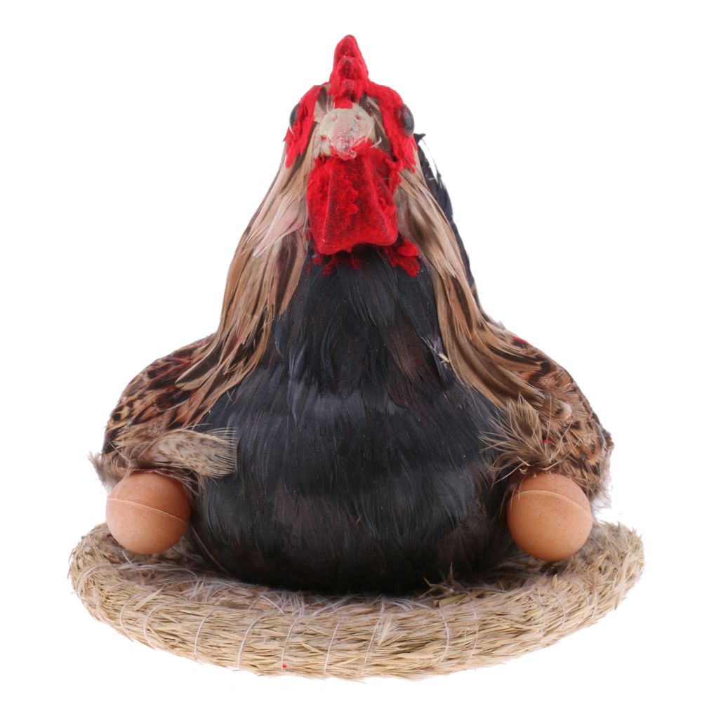 marque generique - simulation animal modèle incubation poule w / oeuf décor à la maison poule moyenne - Objets déco