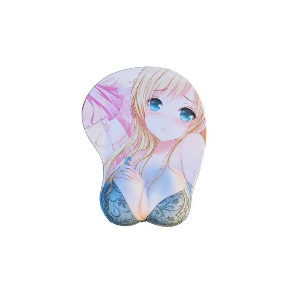 Totalcadeau - Tapis de souris 3D fille blonde avec lingerie Repose poignet cadeau - Tapis de souris