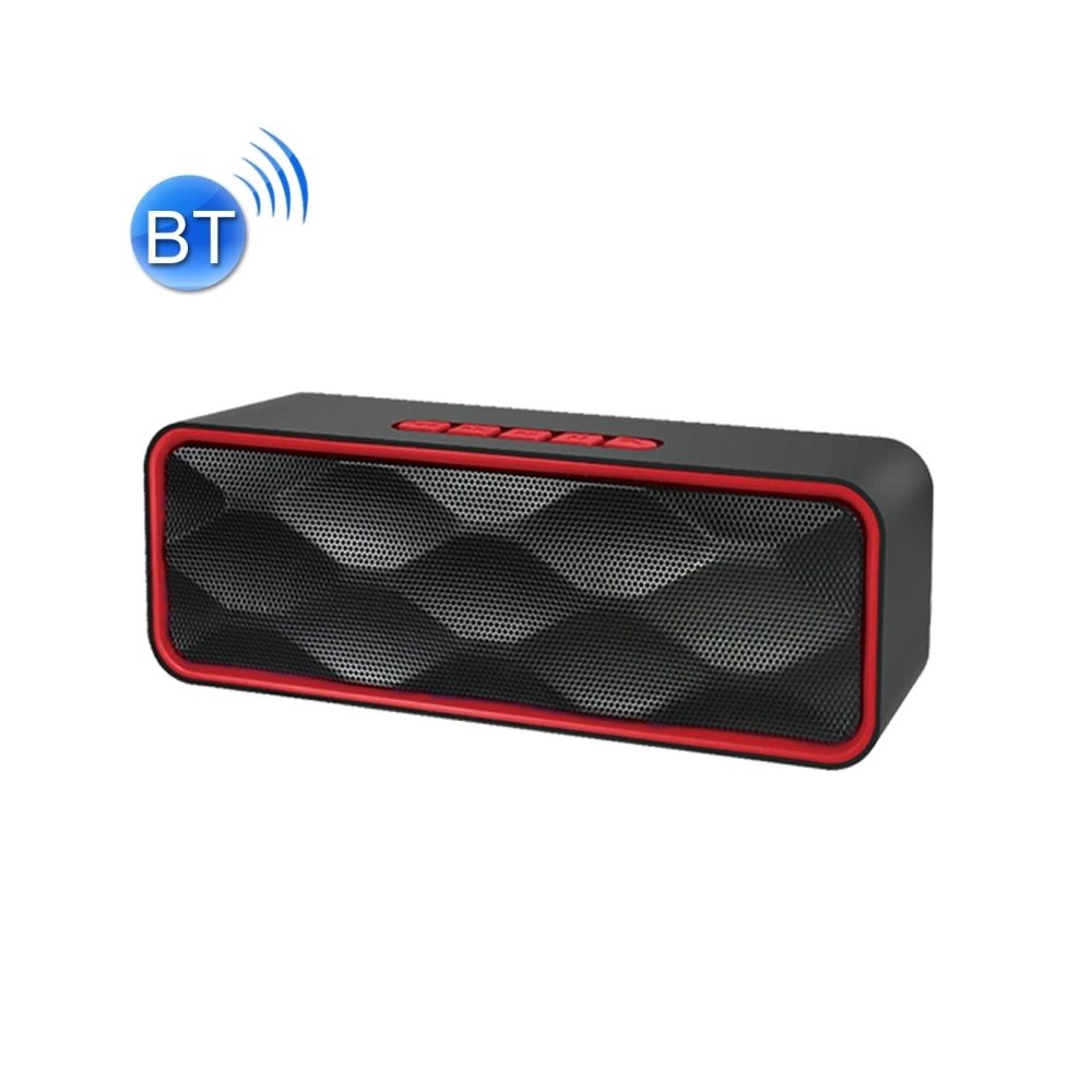 Wewoo - Enceinte Bluetooth d'intérieur rouge Haut-parleur de lecture de musique de carte multifonctionnelle, appel Handfree de et ampère TF & U-disque ampère AUX Audio & Fonction FM - Enceintes Hifi