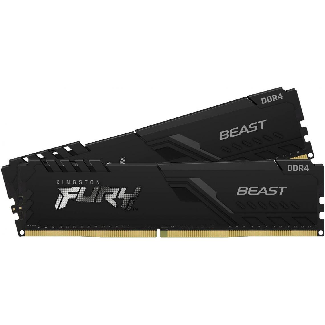 Kingston - Fury Beast - 2x8 Go - DDR4 3600 MHz - CL17 Noir - RAM PC Fixe