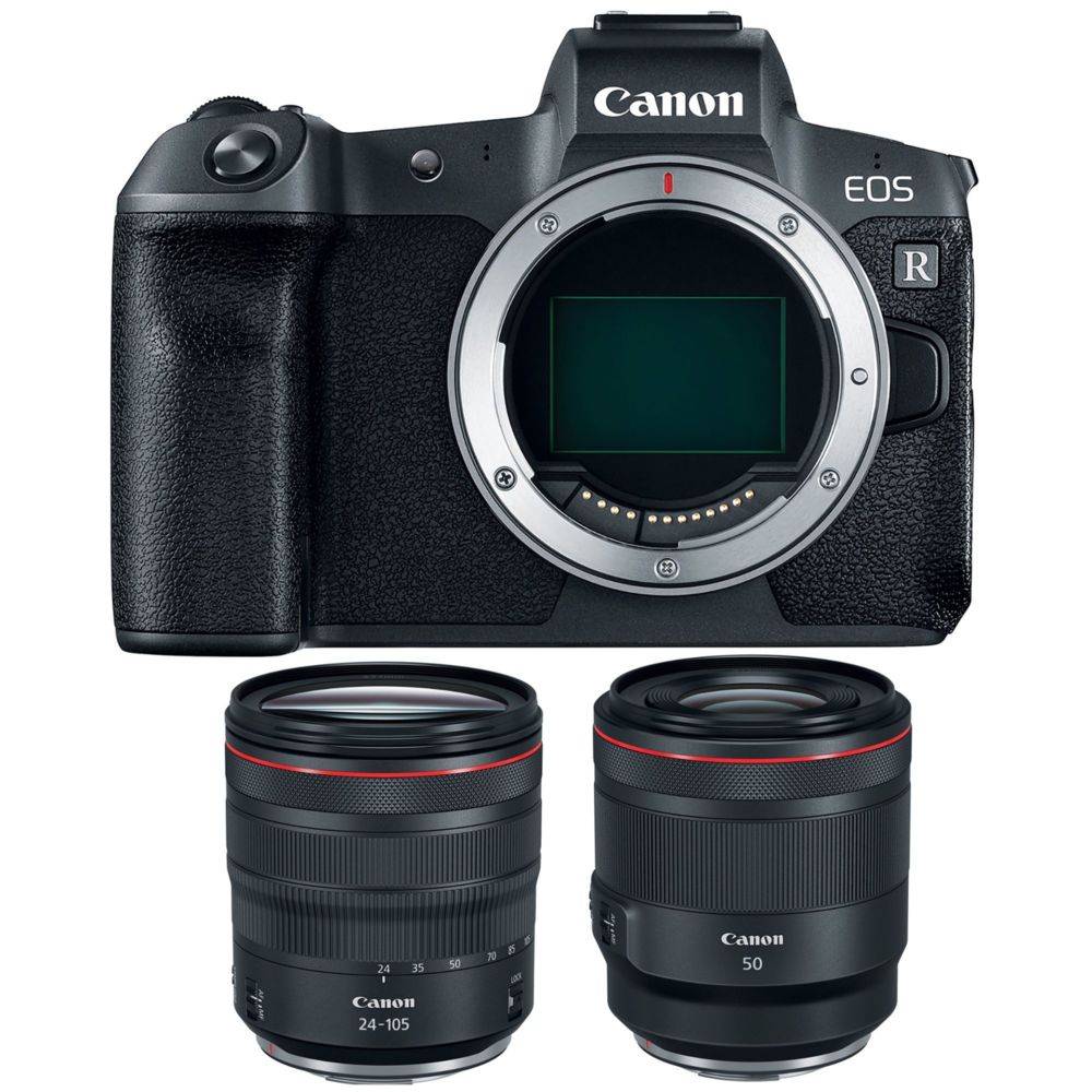 Canon - CANON EOS R + RF 24-105mm f / 4L IS USM + RF 50mm F1.2L USM - Reflex Grand Public