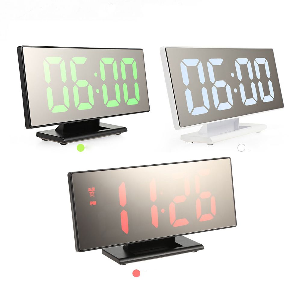 marque generique - Réveil Alarme Led Multifonction Digital Miroir Nuit Lcd Table Horloge Usb - Radio