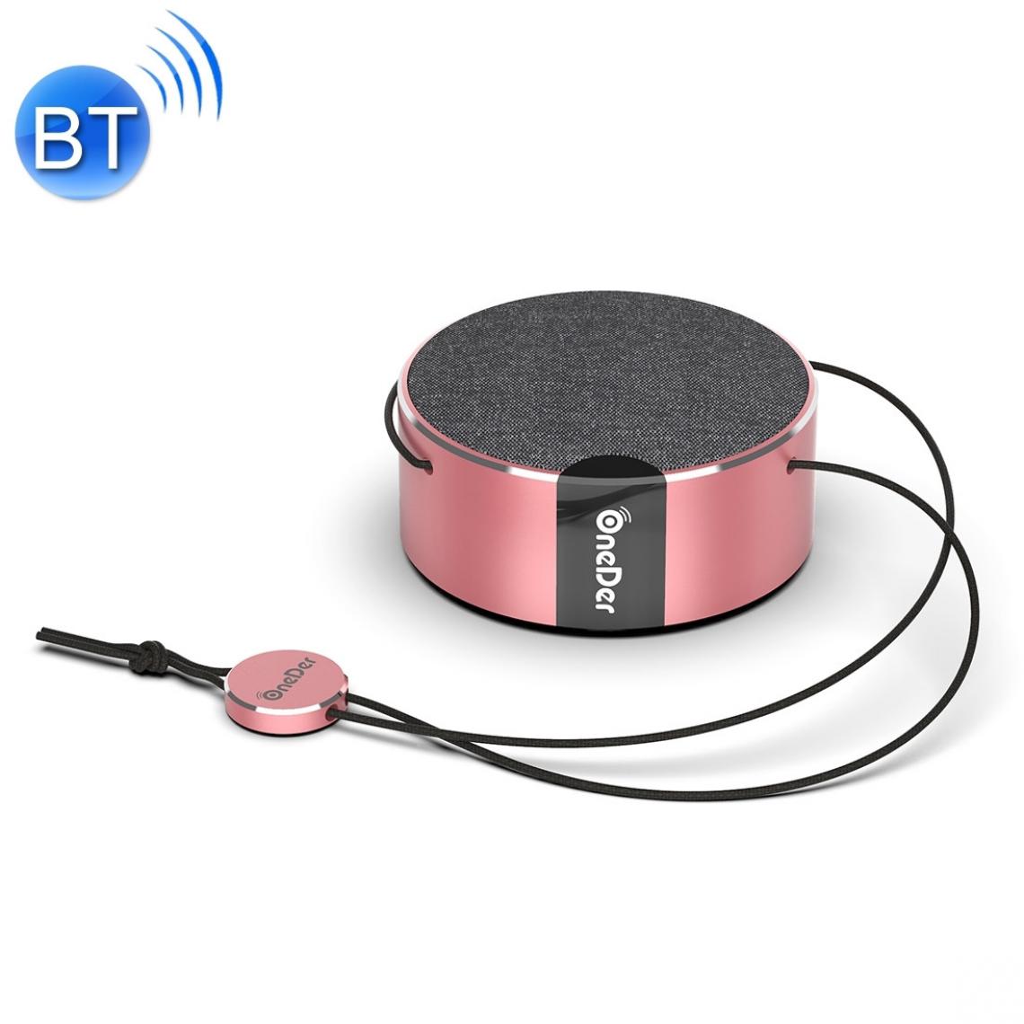 Wewoo - Enceinte Bluetooth Mini haut-parleur sans fil Oneder V12 avec cordonsupport mains libres rose - Enceintes Hifi