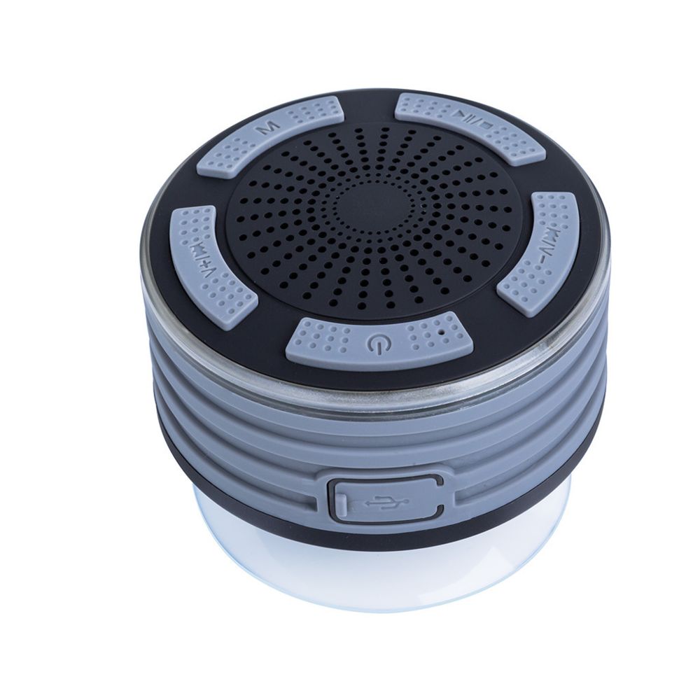 Generic - Haut-parleurs portables Bluetooth sans fil avec radio Douche Haut-parleur IPX7 Ventousegris - Enceintes Hifi