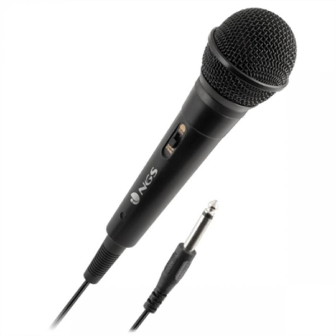 Ngs - Microphone Karaoké NGS Singer Fire Noir (6.3 mm) - Microphone PC
