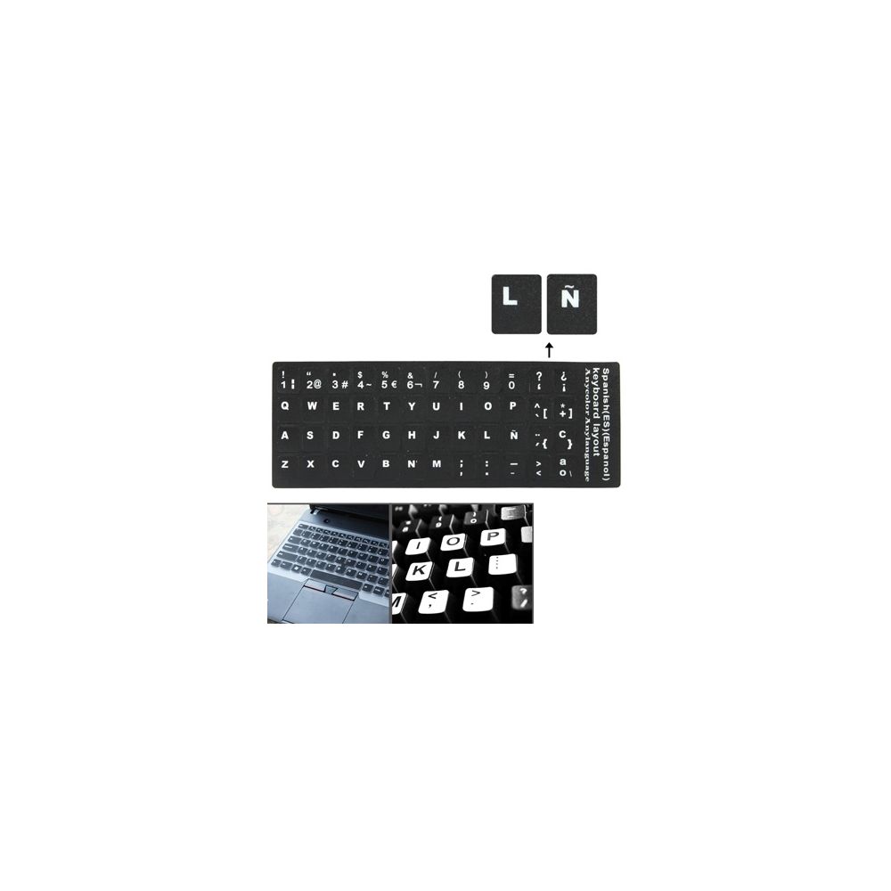 Wewoo - Pour le clavier d'ordinateur portable / ordinateur de bureau Autocollant de disposition de d'apprentissage espagnol - Clavier