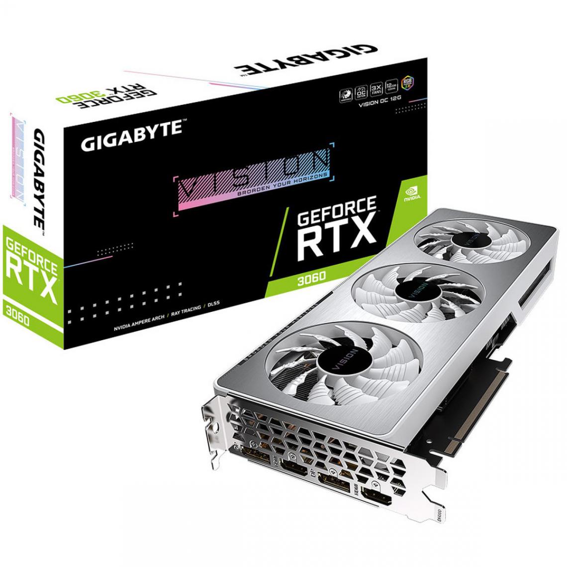 Gigabyte - GeForce RTX™ 3060 VISION OC 12G - Carte Graphique NVIDIA