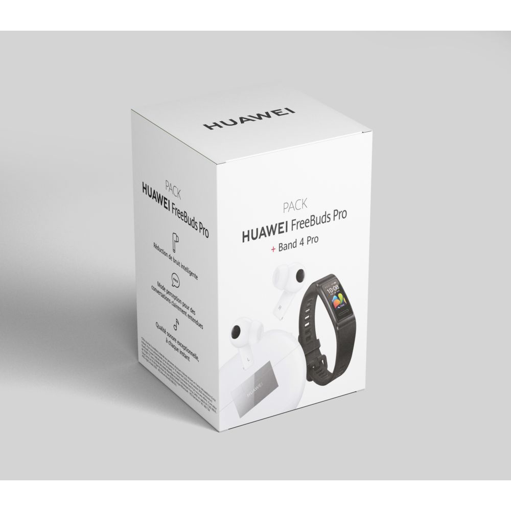 Huawei - FreeBuds Pro Blanc + Band 4 Pro Noir - Casque