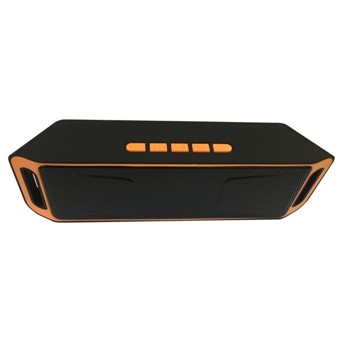 Universal - Haut-parleur Bluetooth portable sans fil extérieur Bass Stéréo Sound Subwoofer FM Radio MP3 Player USB TF Ordinateur Smartphone | Haut-parleur portable (orange) - Enceinte PC