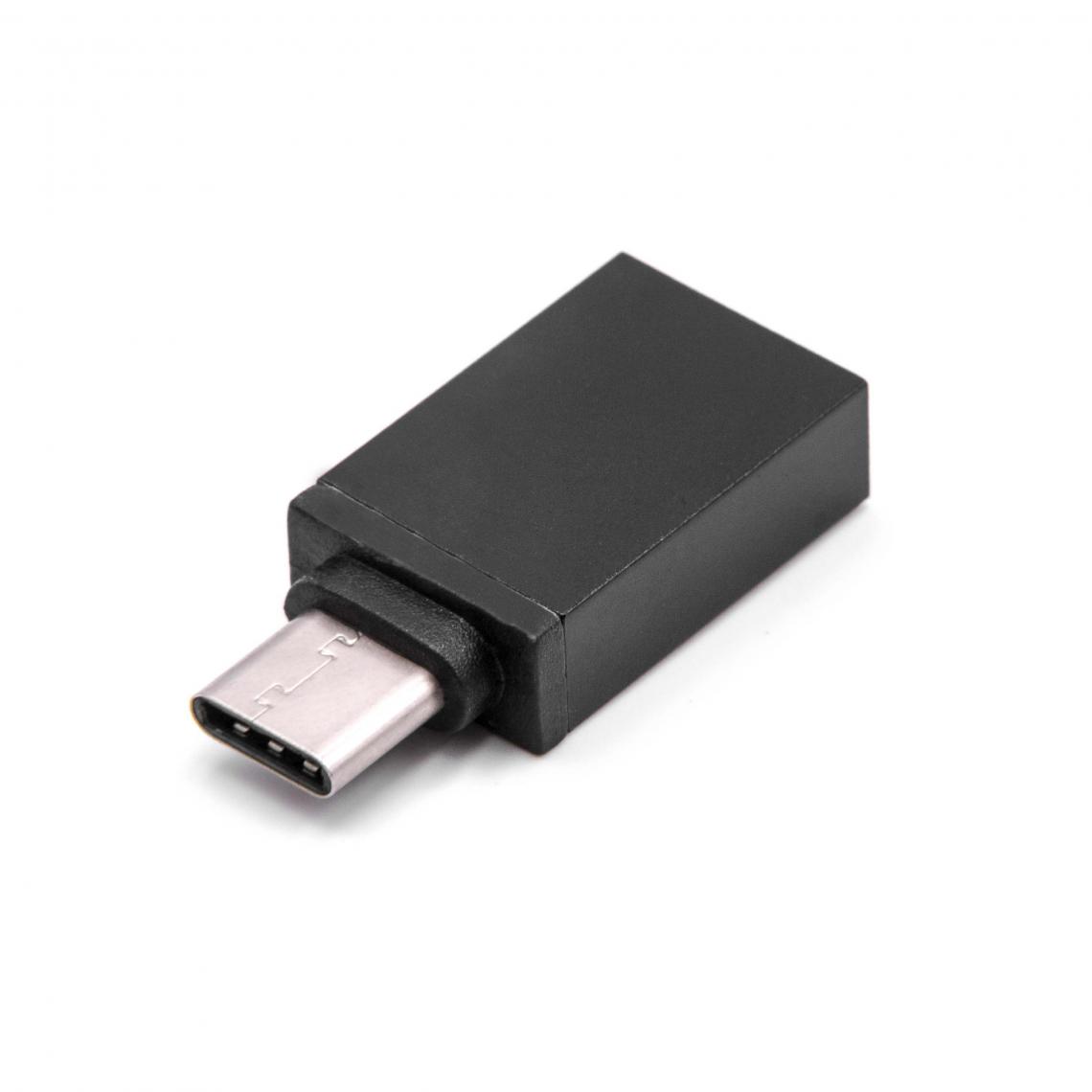 Vhbw - vhbw Adaptateur USB type C mâle vers USB 3.0 femelle pour smartphone, ordinateur portable - Adaptateur haute vitesse OTG-Highspeed, noir - Accessoires alimentation