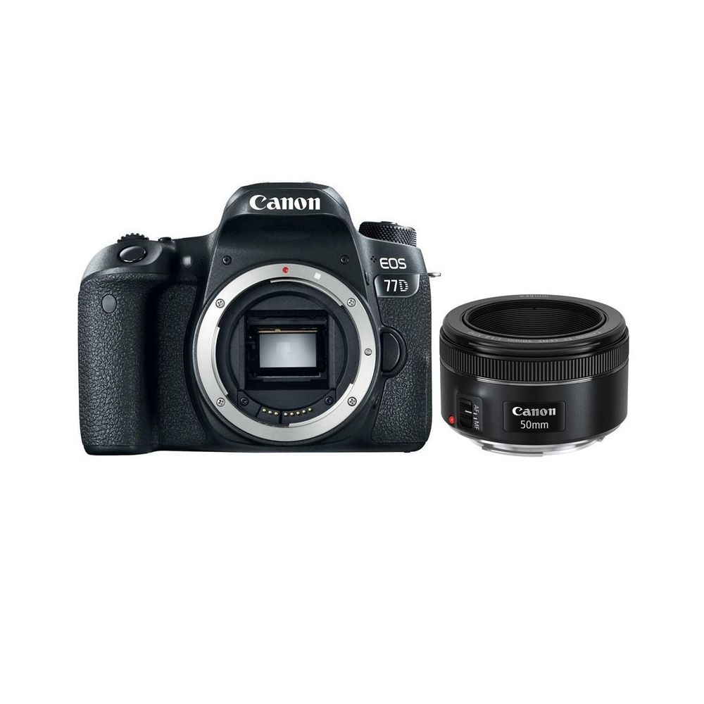 Canon - CANON EOS 77D + EF 50mm F1.8 STM - Reflex Grand Public