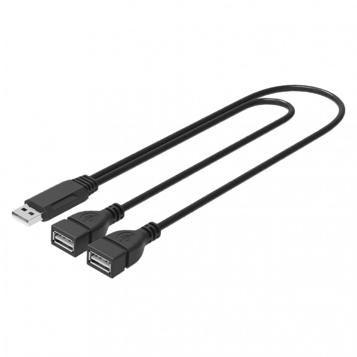 marque generique - Câble D'alimentation USB 2.0 A Mâle à 2 Doubles USB 480 Mbps basé sur technologie USB 2.0 - Hub