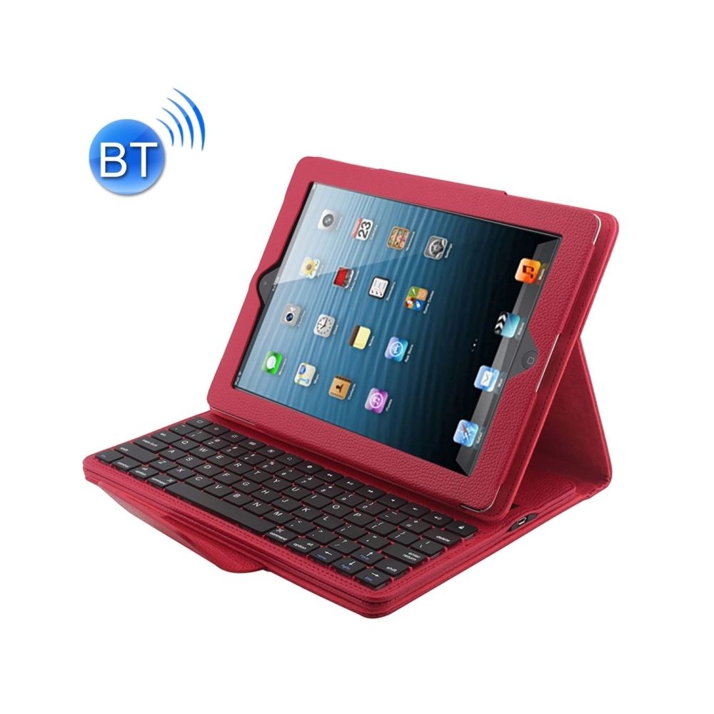 Wewoo - Clavier QWERTY Bluetooth 3.0 avec étui en cuir amovible pour iPad 4/3/2 rouge - Clavier