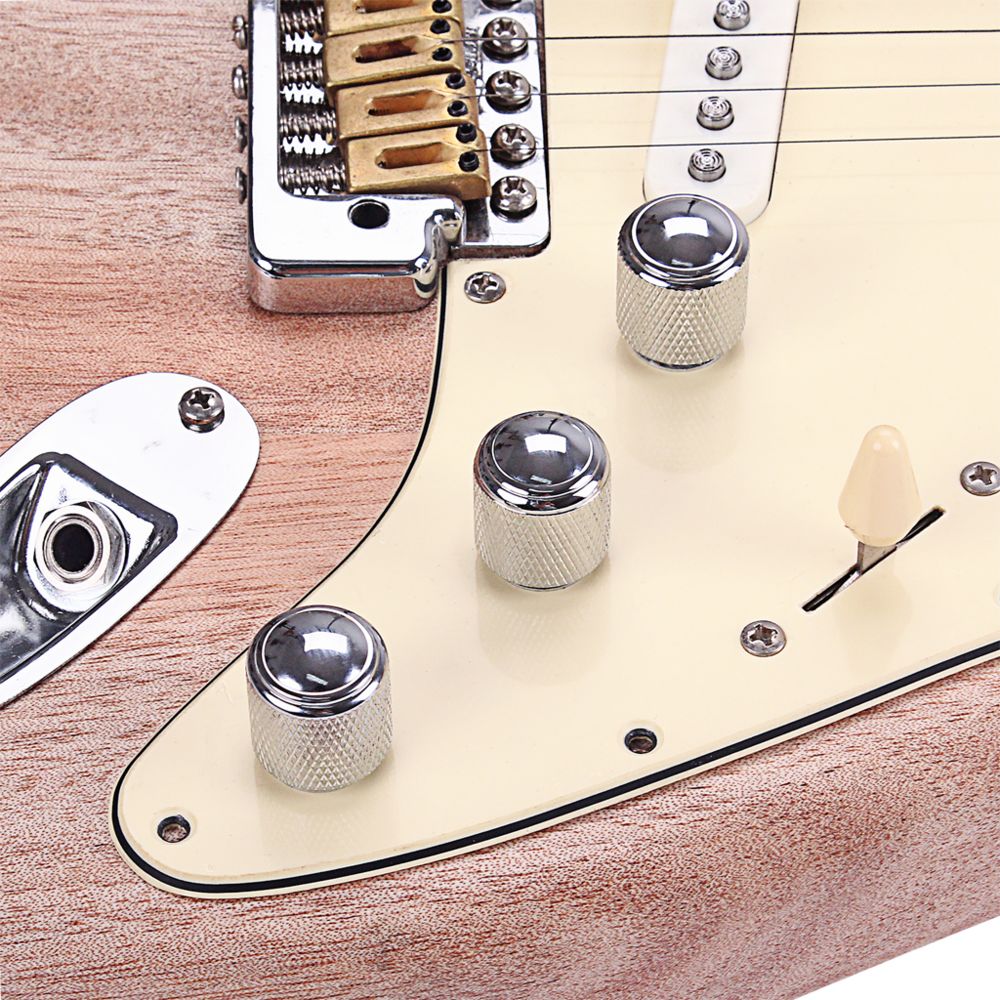 marque generique - 3 pièces guitare électrique ton de basse volume boutons de commande en métal capuchon argent - Accessoires instruments à cordes