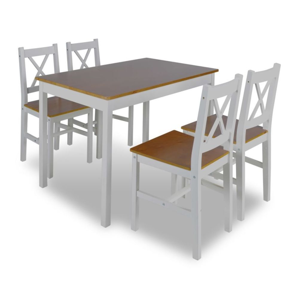 marque generique - Icaverne - Ensembles de meubles de cuisine et de salle à manger categorie 1 ensemble Table en bois + 4 chaises Couleur Marron - Séjours complets