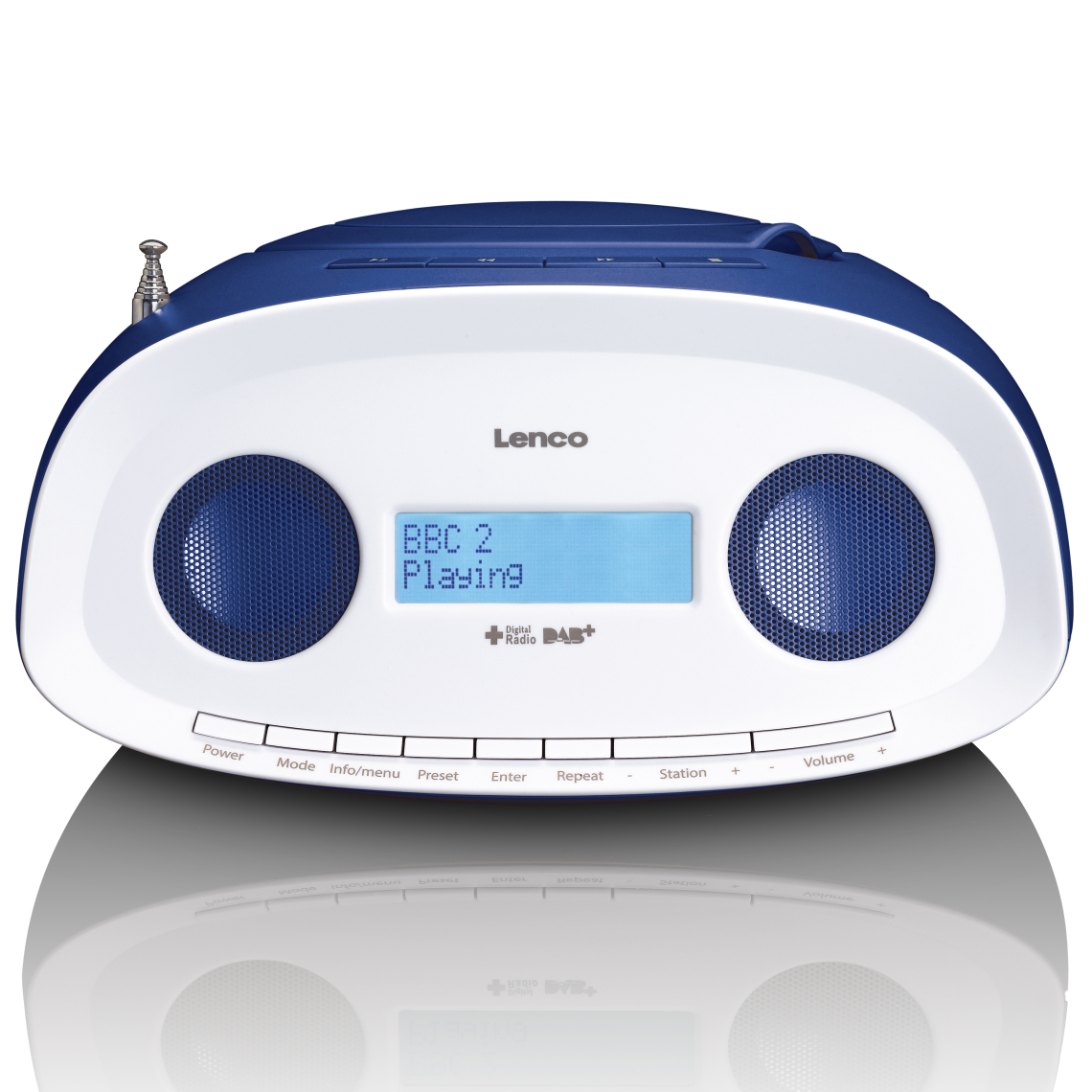 Lenco - DAB+ boombox FM avec CD, MP3, USB SCD-69BU Bleu-Blanc - Radio