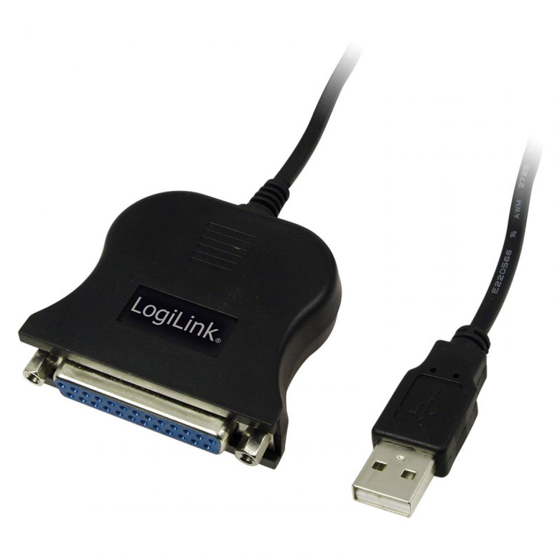 Logilink - LogiLink Câble d'imprimante USB 1.1, Sub-D 25 broches, 1,8 m () - Hub