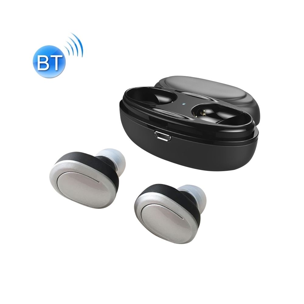 Wewoo - Écouteur Bluetooth T12 stéréo sans fil TWS (Gris) - Ecouteurs intra-auriculaires
