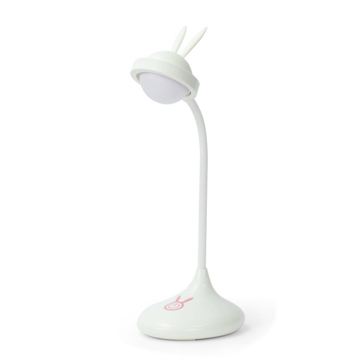 We - WeKids Veilleuse Lapin Portable pour Enfant - Recharge Usb - Lumière tactile Petite Lampe De Table Dortoir De Bureau Nuit LED - Blanc - Lampes à poser