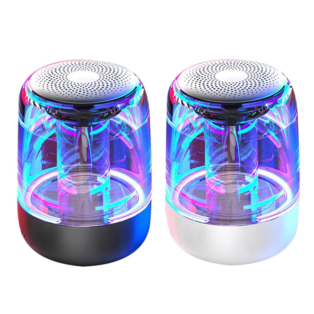marque generique - 2x Coloré LED Lumière Mini Portable Bluetooth Haut-parleur Soutien TF Carte - Barre de son