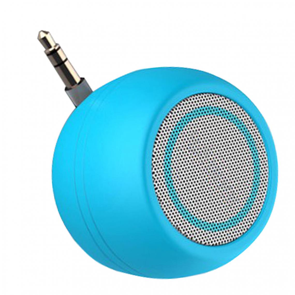 marque generique - Mini Haut-parleur 3.5mm Jack AUX Lecteur Audio De Musique Pour Téléphone Portable Bleu - Barre de son