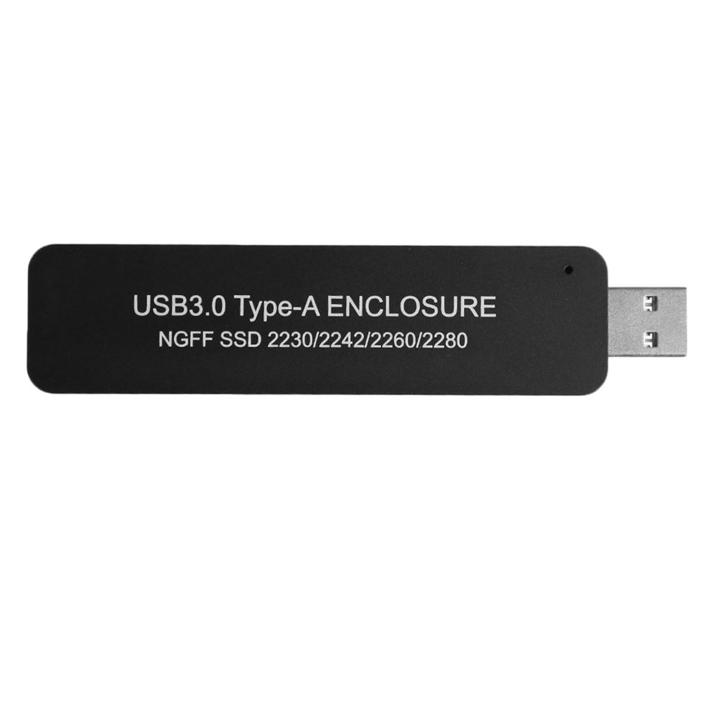 marque generique - Boîtier de stockage pour boîtier externe SSD à clé USB3.0 à 2280 NGFF M.2 clé SATA - Noir - Boitier PC