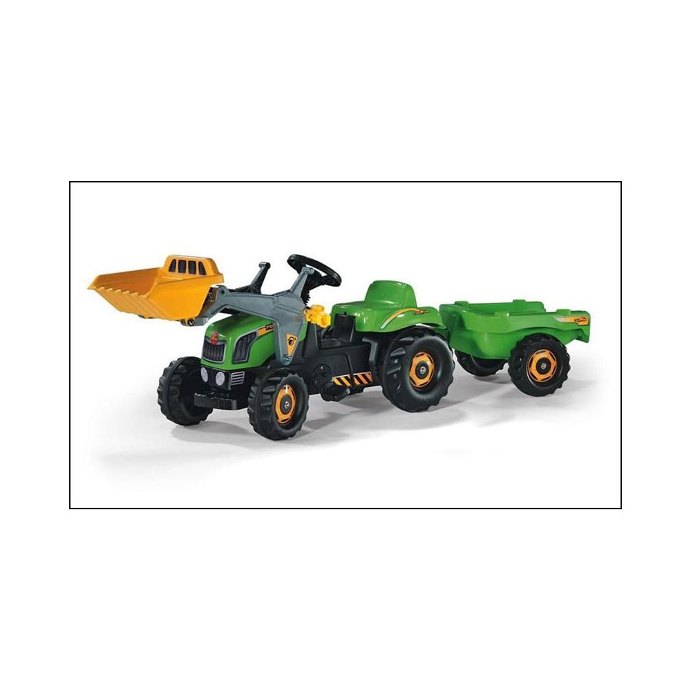 Rolly Toys - Rolly Toys 023134 Tracteur pour enfants RollyKid avec godet et remorque - Véhicule à pédales