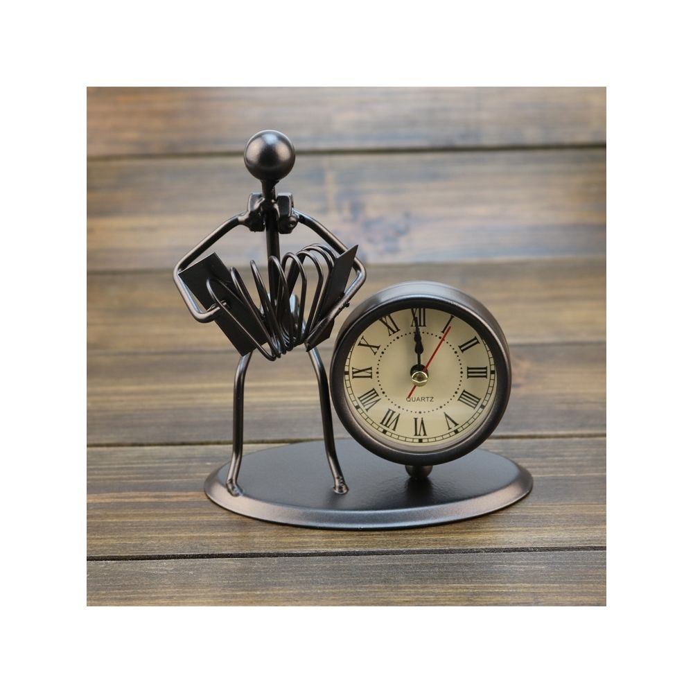 Wewoo - Réveil personnalisé en acier inoxydable petit montres et horloges Boutique Cadeaux - Radio