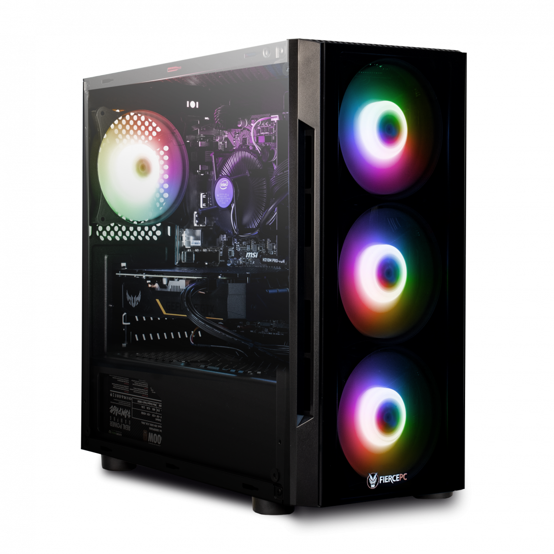 Fierce Pc - Fierce RGB Gaming PC - AMD Ryzen 5 5500 4,2 GHz, RTX 2060 6 Go, 16 Go 3200 MHz, 500 Go NVME SSD, Windows 11 installé (RGB 210012) - PC Fixe