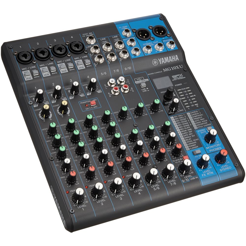 Yamaha - Yamaha MG10 X U Table de mixage audio Professionnel avec effets pour Studio, Live, karaoké, etc - Micros studio