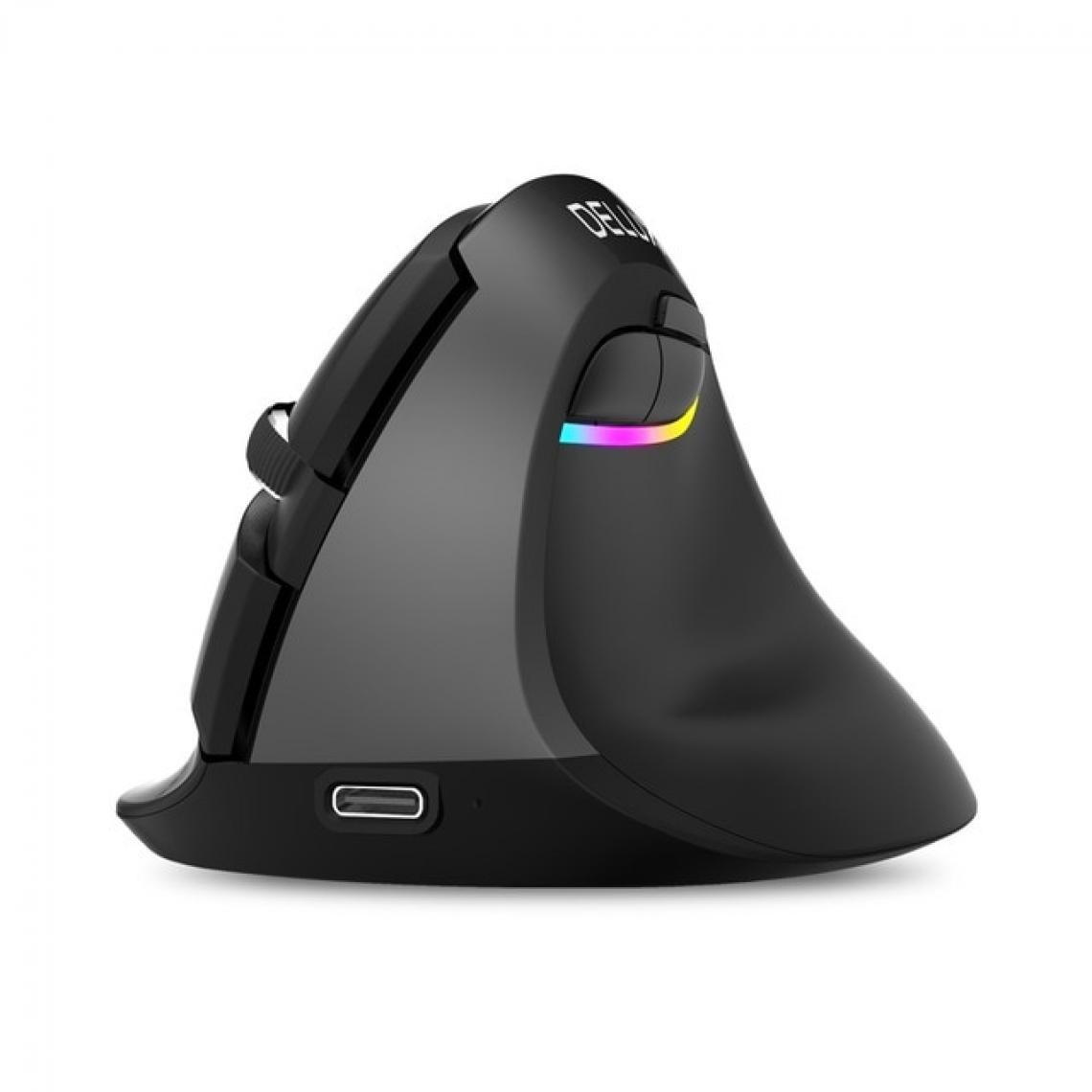 Universal - Mini Bluetooth + USB sans fil clic silencieux RGB Ergonomique Rechargeable Vertical Computer Mouse pour les utilisateurs de petites mains | Mouse (noir) - Souris